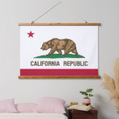 Vlag Californische staat Hangend Wandkleed (Slaapkamer)