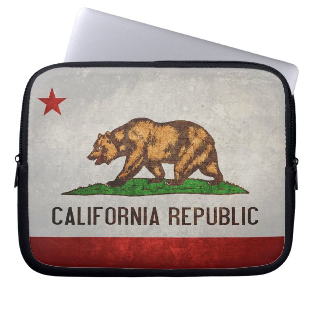 Vlag Californische staat Laptop Sleeve (Voorkant)