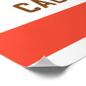 Vlag Californische staat Poster (Hoek)