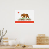 Vlag Californische staat Poster (Keuken)