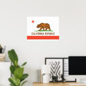 Vlag Californische staat Poster (Thuiskantoor)