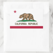 Vlag Californische staat Rechthoekige Sticker (Tas)