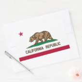Vlag Californische staat Rechthoekige Sticker (Envelop)