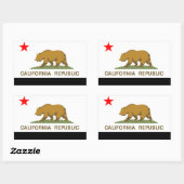 Vlag Californische staat Rechthoekige Sticker (Vel)