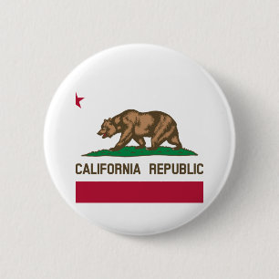 Vlag Californische staat Ronde Button 5,7 Cm