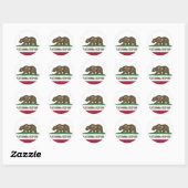Vlag Californische staat Ronde Sticker (Vel)