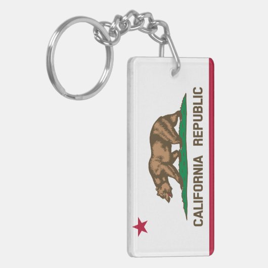 Vlag Californische staat Sleutelhanger (Voorkant Links)