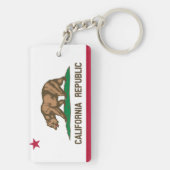 Vlag Californische staat Sleutelhanger (achterkant)