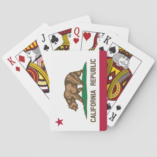 Vlag Californische staat Speelkaarten (Achterkant)