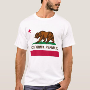 Vlag Californische staat T-shirt