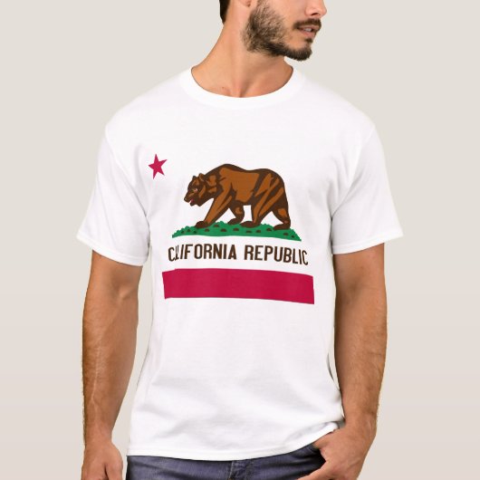 Vlag Californische staat T-shirt (Voorkant)