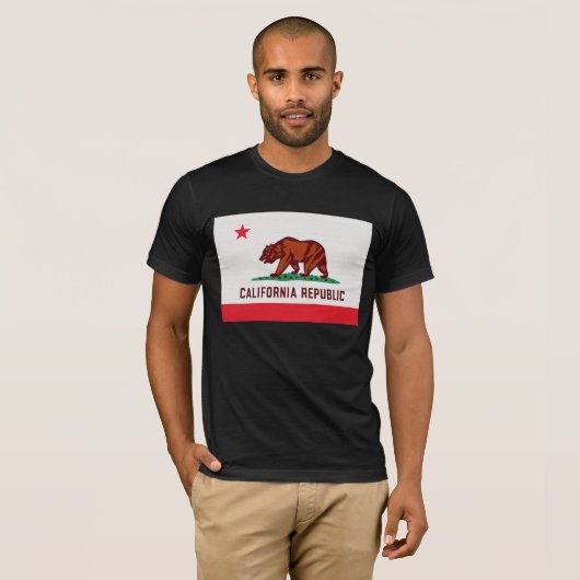 Vlag Californische staat T-shirt (Voorkant volledig)