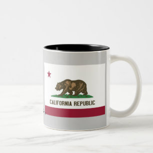 Vlag Californische staat Tweekleurige Koffiemok