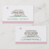 Vlag Californische staat Visitekaartje (Voorkant / Achterkant)