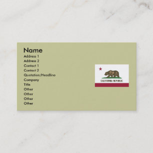 Vlag Californische staat Visitekaartje