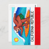 Vlag Californische Surfing Beer Briefkaart (Voorkant / Achterkant)
