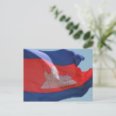 vlag cambodja briefkaart (Staand voorkant)