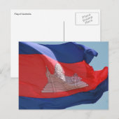 vlag cambodja briefkaart (Voorkant / Achterkant)