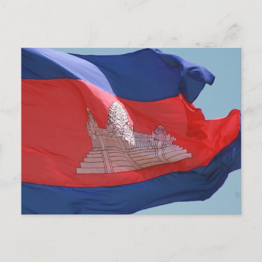 vlag cambodja briefkaart (Voorkant)