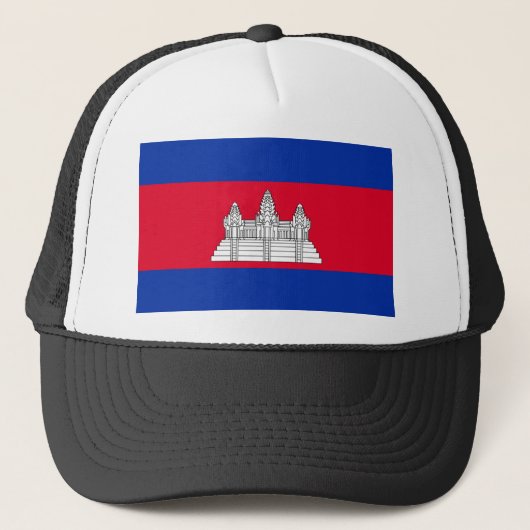 Vlag Cambodja - Cambodjaanse vlag Trucker Pet (Voorkant)