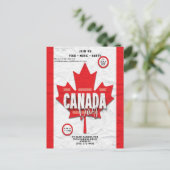 Vlag Canada Dag 1 juli Uitnodiging voor rood esdoo (Staand voorkant)