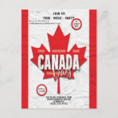 Vlag Canada Dag 1 juli Uitnodiging voor rood esdoo (Voorkant)