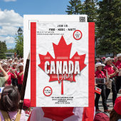 Vlag Canada Dag 1 juli Uitnodiging voor rood esdoo