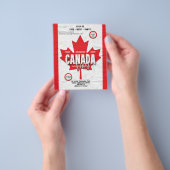 Vlag Canada Dag 1 juli Uitnodiging voor rood esdoo Flyer (Hand)