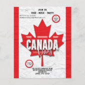 Vlag Canada Dag 1 juli Uitnodiging voor rood esdoo Flyer (Voorkant)