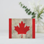  vlag Canada GRUNGE DISTRESSED Briefkaart (Staand voorkant)