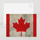  vlag Canada GRUNGE DISTRESSED Briefkaart (Voorkant / Achterkant)