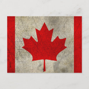 vlag Canada GRUNGE DISTRESSED Briefkaart