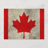  vlag Canada GRUNGE DISTRESSED Briefkaart (Voorkant)