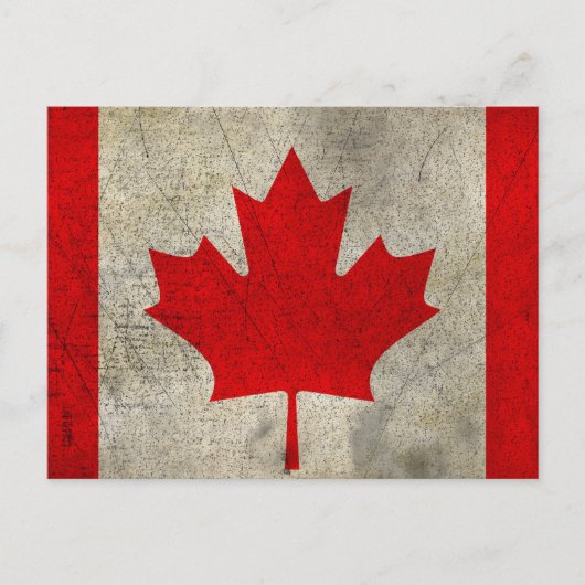  vlag Canada GRUNGE DISTRESSED Briefkaart (Voorkant)