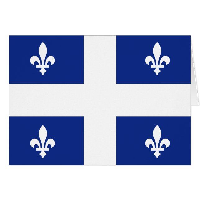 Vlag Canada Quebec (Voorkant Horizontaal)