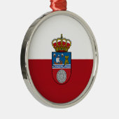 Vlag Cantabria (Spanje) Metalen Ornament (Rechts)