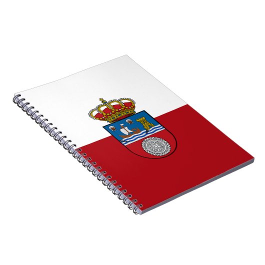 Vlag Cantabria (Spanje) Notitieboek (Rechterzijde)
