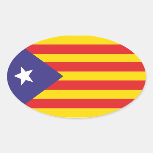 Vlag Catalan-sticker "Serenya" Ovale Sticker (Voorkant)