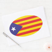 Vlag Catalan-sticker "Serenya" Ovale Sticker (Envelop)