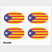 Vlag Catalan-sticker "Serenya" Ovale Sticker (Vel)