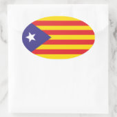 Vlag Catalan-sticker "Serenya" Ovale Sticker (Tas)