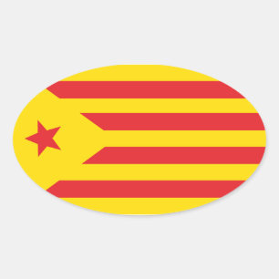 Vlag Catalan-sticker "Serenya" Ovale Sticker
