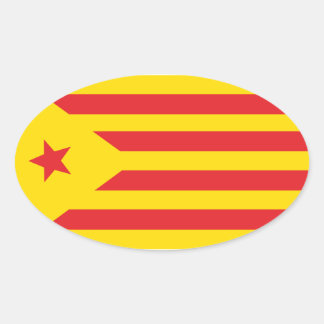 Vlag Catalan-sticker "Serenya" Ovale Sticker