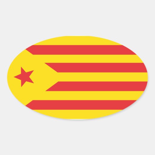 Vlag Catalan-sticker "Serenya" Ovale Sticker (Voorkant)