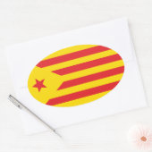 Vlag Catalan-sticker "Serenya" Ovale Sticker (Envelop)