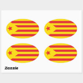 Vlag Catalan-sticker "Serenya" Ovale Sticker (Vel)