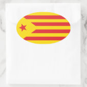 Vlag Catalan-sticker "Serenya" Ovale Sticker (Tas)