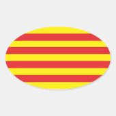 Vlag Catalan-sticker "Serenya" Ovale Sticker (Voorkant)
