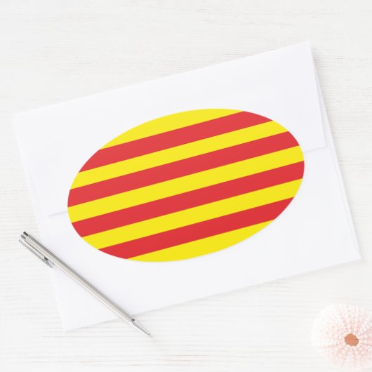 Vlag Catalan-sticker "Serenya" Ovale Sticker (Envelop)