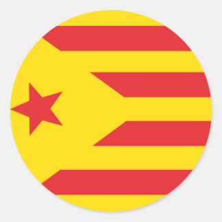 Vlag Catalan-sticker "Serenya" Ronde Sticker